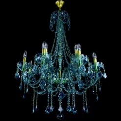 Casa Padrino Luxus Barock Kristall Kronleuchter Gold Ø 80 x H. 107 cm - Prunkvolle Messing Kronleuchter mit böhmischem Kristallglas - Barock Möbel - Edel & Prunkvoll