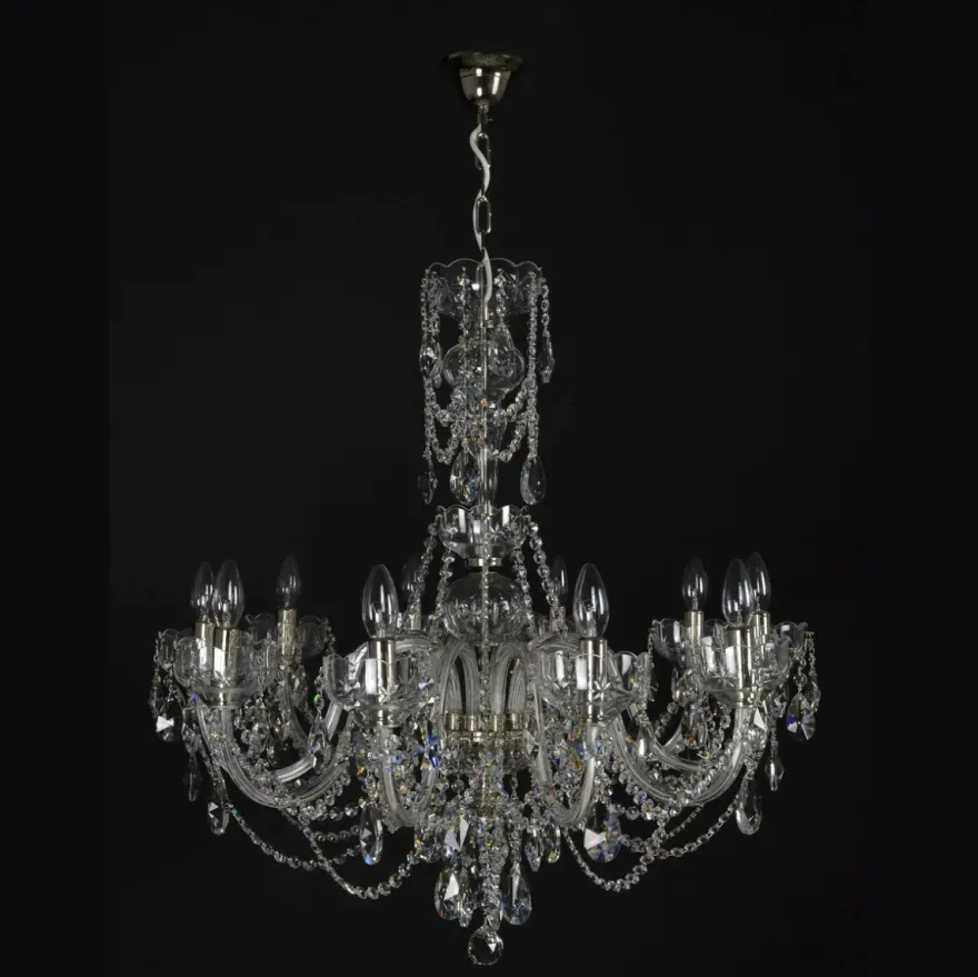 Casa Padrino Luxus Barock Kristall Kronleuchter Gold Ø 78 x H. 64 cm - Prunkvolle Messing Kronleuchter mit böhmischem Kristallglas - Barock Möbel - Edel & Prunkvoll