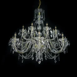 Casa Padrino Luxus Barock Kristall Kronleuchter Gold Ø 120 x H. 105 cm - Prunkvolle Messing Kronleuchter mit böhmischem Kristallglas - Barock Möbel - Edel & Prunkvoll