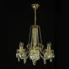 Casa Padrino Luxus Barock Kristall Kronleuchter Gold Ø 58 x H. 40 cm - Prunkvolle Messing Kronleuchter mit böhmischem Kristallglas - Barock Möbel - Edel & Prunkvoll