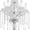 Casa Padrino Luxus Barock Kristall Kronleuchter Silber Ø 45 cm - Prunkvoller Wohnzimmer Kronleuchter im Barockstil - Hotel Kronleuchter - Barock Kristall Leuchten - Barock Interior