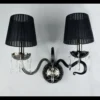 Casa Padrino Luxus Barock Kristall Wandleuchte Silber 48 x 30 x H. 38 cm - Prunkvolle Messing Wandleuchte mit böhmischem Kristallglas - Barock Möbel - Edel & Prunkvoll