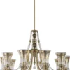 Casa Padrino Luxus Barock Kristall Kronleuchter Messing mit Patina Ø 80 cm