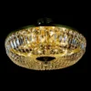 Casa Padrino Luxus Barock Kristall Deckenleuchte Gold Ø 60 x H. 19 cm - Prunkvolle Messing Deckenleuchte mit böhmischem Kristallglas - Barock Möbel - Edel & Prunkvoll