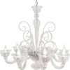 Casa Padrino Luxus Barock Kristall Kronleuchter Silber Ø 80 cm - Prunkvoller Wohnzimmer Kronleuchter im Barockstil - Hotel Kronleuchter - Barock Kristall Leuchten - Barock Interior