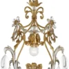 Casa Padrino Luxus Barock Kronleuchter Antik Gold / Antik Silber Ø 40 x H. 45 cm - Prunkvoller Wohnzimmer Kronleuchter im Barockstil - Barockstil Hotel Kronleuchter - Luxus Qualität - Made in Italy