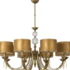 Casa Padrino Luxus Barock Kronleuchter Messing mit Patina / Gold Ø 87 cm