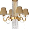 Casa Padrino Luxus Barock Kronleuchter Gold Ø 63 x H. 65 cm - Prunkvoller Lüster mit edlem Swarovski Kristallglas - Barock Möbel - Edel & Prunkvoll