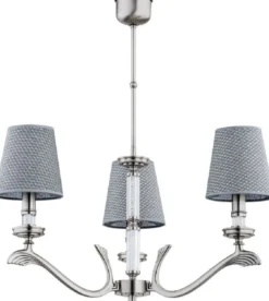 Casa Padrino Luxus Barock Kronleuchter Matt Silber / Grau Ø 69 cm