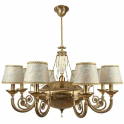 Casa Padrino Luxus Barock Kronleuchter Messing mit Patina Ø 101,5 x H. 80 cm