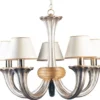 Casa Padrino Luxus Barock Kronleuchter Antik Silber / Antik Gold / Weiß Ø 82 x H. 60 cm - Prunkvoller Barockstil Wohnzimmer Kronleuchter - Edel & Prunkvoll - Luxus Qualität - Made in Italy