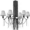 Casa Padrino Luxus Barock Kronleuchter Silber / Schwarz Ø 93 x H. 100 cm - Prunkvoller Lüster mit Böhmischem Kristallglas - Barock Möbel - Edel & Prunkvoll
