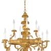 Casa Padrino Luxus Barock Kronleuchter Antik Gold Ø 79 x H. 74 cm - Prunkvoller Barockstil Wohnzimmer Kronleuchter - Edel & Prunkvoll - Luxus Qualität - Made in Italy