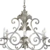 Casa Padrino Luxus Barock Kronleuchter Silber 80 x 53 x H. 60 cm - Ovaler Hotel & Restaurant Kronleuchter - Edel & Prunkvoll