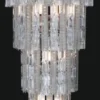 Casa Padrino Luxus Barock LED Wandleuchte Silber 30 x 30 x H. 80 cm - Wandlampe im Barockstil - Edel & Prunkvoll