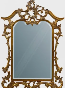Casa Padrino Luxus Barock Mahagoni Spiegel Antik Gold 100 x 4 x H. 159 cm - Prunkvoller handgeschnitzter Wandspiegel im Barockstil - Antik Stil Garderoben Spiegel - Wohnzimmer Spiegel - Barock Möbel
