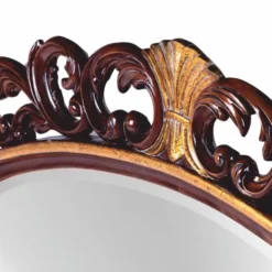 Casa Padrino Luxus Barock Mahagoni Spiegel Dunkelbraun / Antik Gold 135 cm - Barock Möbel