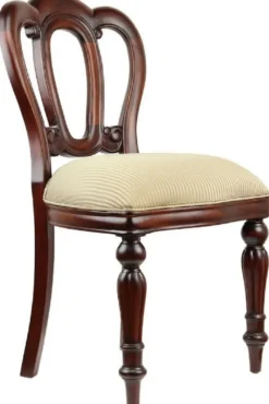 Casa Padrino Luxus Barock Mahagoni Esszimmer Stuhl 6er Set Gold / Dunkelbraun - Barock Möbel
