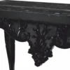 Casa Padrino Luxus Barock Mahagoni Konsole mit Marmorplatte Schwarz 128,5 cm