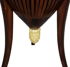 Casa Padrino Luxus Barock Mahagoni Weinkühler Dunkelbraun Ø 36 x H. 55 cm - Sektkühler - Champagnerkühler - Hotel Restaurant Gastronomie Accessoires