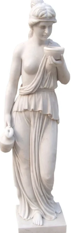 Casa Padrino Luxus Barock Marmor Skulptur Frau Weiß H. 150 cm