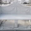 Casa Padrino Luxus Barock Marmor Gartenbank Weiß 180 cm