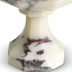 Casa Padrino Luxus Barock Marmor Vase Weiß H. 35,5 cm - Barock Deko Accessoires
