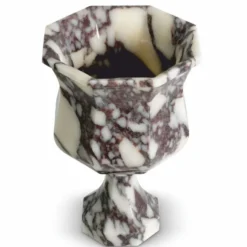 Casa Padrino Luxus Barock Marmor Vase Weiß H. 35,5 cm - Barock Deko Accessoires