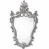 Casa Padrino Luxus Barock Massivholz Spiegel Silber H. 73 cm - Made in Italy