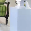 Casa Padrino Luxus Barock Massivholz Säule Weiß H. 110 cm - Barock Möbel