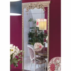 Casa Padrino Luxus Barock Massivholz Spiegel Antik Gold H. 200 cm - Made in Italy