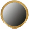 Casa Padrino Luxus Barock Massivholz Spiegel Gold 81 x H. 82 cm - Made in Italy