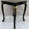 Casa Padrino Luxus Barock Massivholz Beistelltisch Schwarz / Gold - Quadratischer Tisch im Barockstil - Barock Möbel - Edel & Prunkvoll