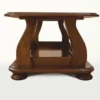 Casa Padrino Luxus Barock Massivholz Couchtisch Braun 120 cm - Barock Möbel