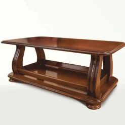 Casa Padrino Luxus Barock Massivholz Couchtisch Braun 120 cm - Barock Möbel