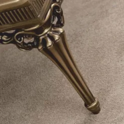 Casa Padrino Luxus Barock Massivholz Couchtisch Gold 120 cm - Barock Wohnzimmer Möbel