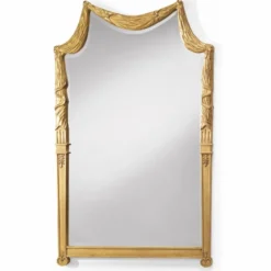 Casa Padrino Luxus Barock Massivholz Spiegel Antik Gold H. 135 cm - Made in Italy