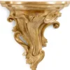 Casa Padrino Luxus Barock Massivholz Wandkonsole Antik Gold - Handgefertigte Wanddeko Konsole im Barockstil - Barock Wanddeko - Barock Möbel - Luxus Qualität - Made in Italy