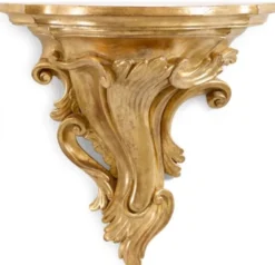 Casa Padrino Luxus Barock Massivholz Wandkonsole Antik Gold - Handgefertigte Wanddeko Konsole im Barockstil - Barock Wanddeko - Barock Möbel - Luxus Qualität - Made in Italy