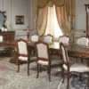 Casa Padrino Luxus Barock Möbel Set Sideboard mit Spiegel Dunkelbraun / Gold - Edler Massivholz Schrank mit Wandspiegel - Hotel Möbel - Schloss Möbel - Luxus Qualität - Made in Italy