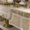 Casa Padrino Luxus Barock Möbel Set Weiß / Beige / Gold - 1 Barock Sideboard & 1 Barock Wandspiegel - Handgefertigte Barock Möbel - Edel & Prunkvoll