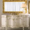 Casa Padrino Luxus Barock Möbel Set Cremefarben / Gold - 1 Barock Sideboard & 1 Barock Wandspiegel - Barock Möbel - Luxus Qualität - Made in Italy