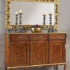 Casa Padrino Luxus Barock Möbel Set Braun / Gold - 1 Sideboard & 1 Wandspiegel - Barock Möbel - Luxus Qualität - Made in Italy