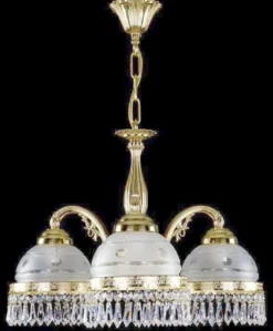 Casa Padrino Luxus Barock Messing Hängeleuchte Gold / Weiß Ø 52 x H. 36 cm - Prunkvolle Messing Hängelampe mit Böhmischem Kristallglas - Barock Kristall Leuchten