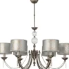Casa Padrino Luxus Barock Messing Kronleuchter Silber Ø 85 cm