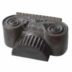 Casa Padrino Luxus Barock Metall Deko Objekt Säulenkopf Bronze 48,5 cm
