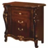 Casa Padrino Luxus Barock Nachtkommode mit 3 Schubladen Dunkelbraun / Gold - Made in Italy