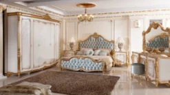 Casa Padrino Luxus Barock Nachtkommode Weiß / Braun / Gold 75 cm