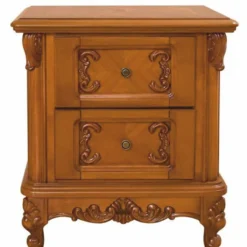 Casa Padrino Luxus Barock Nachtkommode mit 2 Schubladen Braun H. 68 cm - Barock Möbel