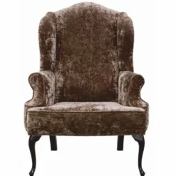 Casa Padrino Luxus Barock Ohrensessel Braun / Schwarz H. 115 cm - Barock Möbel